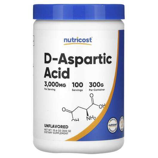 Основное фото товара Nutricost, L-Аспартат, D-Aspartic Acid Unflavored, 300 г