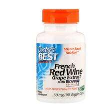 Doctor's Best, French Red Wine 60 mg, Екстракт листя черв...