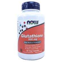Now, Глутатион 500 мг, Glutathione 500 mg, 60 капсул