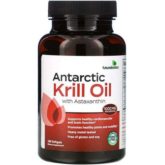 Основне фото товара Future Biotics, Antarctic Krill Oil with Astaxanthin, Масло Кр...