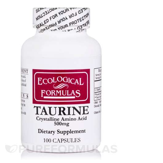 Основне фото товара Ecological Formulas, Taurine 500 mg, L-Таурин, 100 капсул