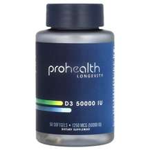 ProHealth Longevity, Vitamin D3 50000 1250 mcg 50000 IU, 50 So...