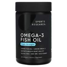 Sports Research, Омега ЭПК ДГК, Omega-3 Fish Oil Triple Streng...