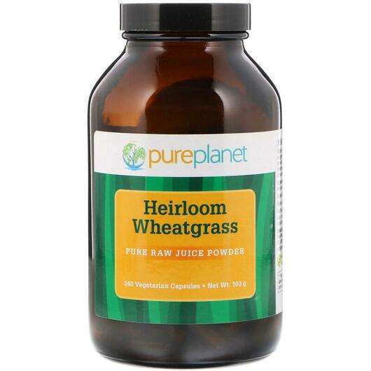 Основне фото товара Pure Planet, Heirloom Wheatgrass, Пророщена пшениця, 240 капсул