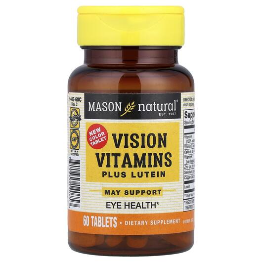 Основне фото товара Mason, Vision Vitamins Plus Lutein, Вітаміни, 60 таблеток