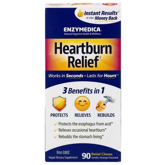 Основне фото товара Enzymedica, Heartburn Relief, Полегшення Печії, 90 таблеток