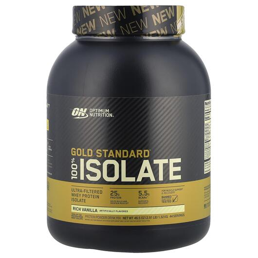 Основне фото товара Gold Standard 100% Isolate Rich Vanilla, Протеїн Ізолят, 1.32 кг