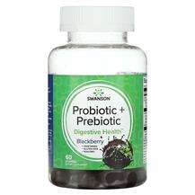 Swanson, Probiotic + Prebiotic Blackberry, Пребіотики, 60 табл...