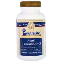NutraLife, L-Карнитин, Acetyl L-Carnitine HCI 500 mg, 120 капсул