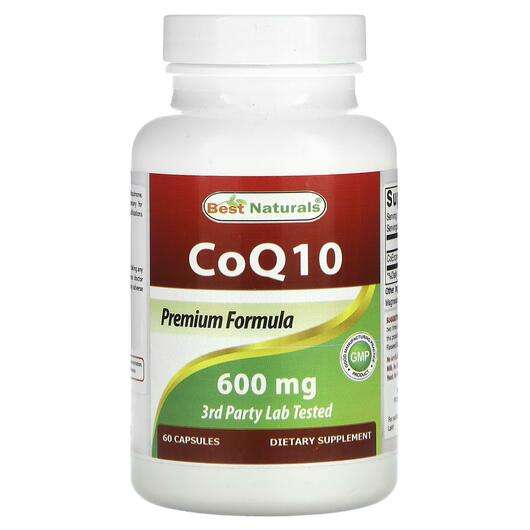 Основне фото товара Best Naturals, CoQ10 600 mg, Коензим Q10, 60 капсул