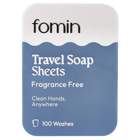 Основне фото товара Fomin, Travel Soap Sheets Fragrance Free, Мило, 100 Sheets