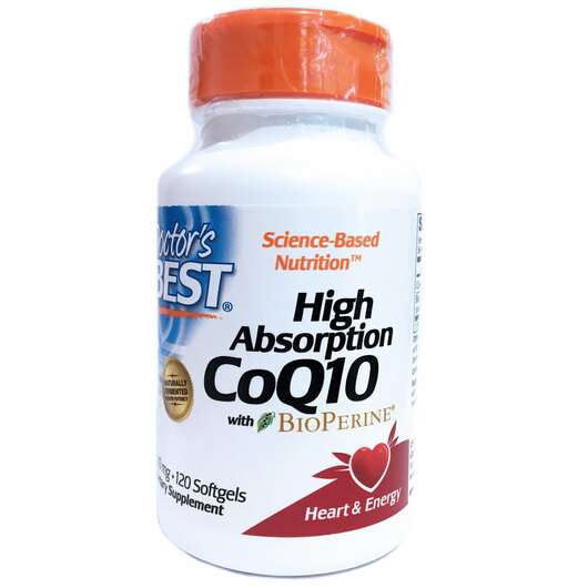 High Absorption CoQ10 with BioPerine 100 mg, 120 Softgels