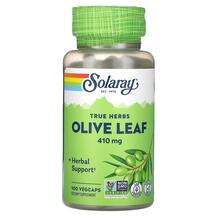Solaray, True Herbs Olive Leaf 410 mg, Оливкове листя, 100 капсул