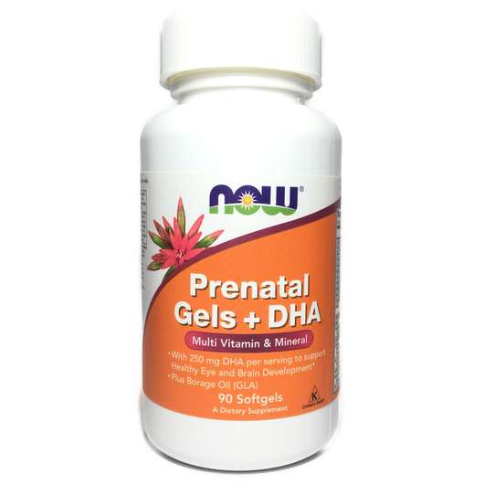 Основне фото товара Now, Prenatal Gels + DHA, Вітаміни з DHA для вагітних, 90 капсул