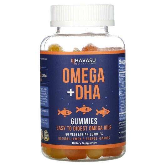 Omega + DHA Gummies, ДГК, 60 цукерок