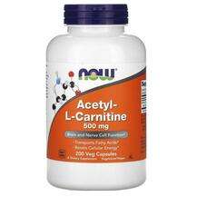 Now, Acetyl-L-Carnitine 500 mg, 200 Veg Capsules