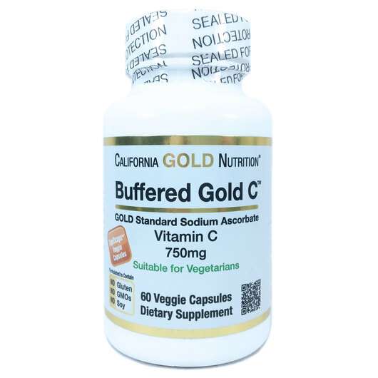 Buffered Vitamin C, Буферізованние Вітамін С 750 мг, 60 капсул