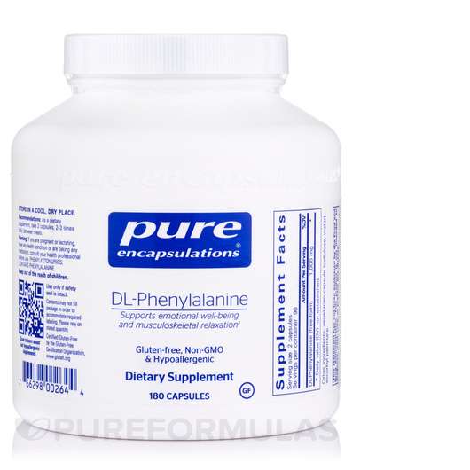 Основне фото товара Pure Encapsulations, DL-Phenylalanine, L-Фенилаланін, 180 капсул
