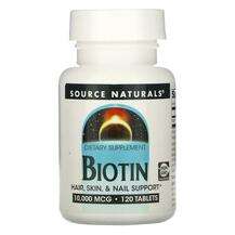 Source Naturals, Biotin 10000 mcg 120, Біотин 10000 мкг, 120 т...