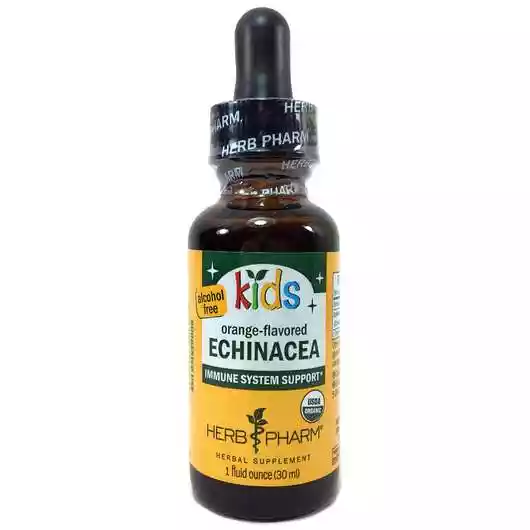 Основне фото товара Herb Pharm, Kids Echinacea Orange-Flavored, Ехінацея для дітей...