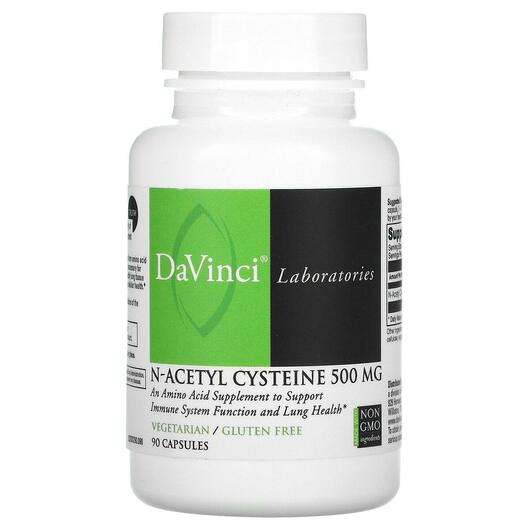 Основне фото товара DaVinci Laboratories, N-Acetyl Cysteine 500 mg, NAC N-ацетилци...