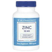 The Vitamin Shoppe, Zinc 50 mg, Цинк, 100 капсул