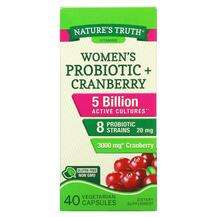 Nature's Truth, Women's Probiotic + Cranberry, Пробіотики для ...