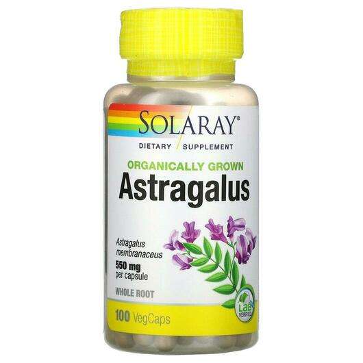 Organically Grown Astragalus 550 mg, Астрагал перетинчастий 550 мг, 100 капсул
