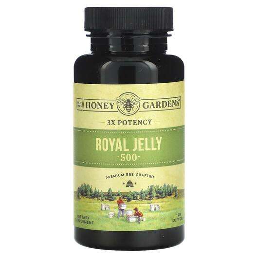 Основное фото товара Honey Gardens, Маточное молочко, Royal Jelly 3X Potency 500 mg...