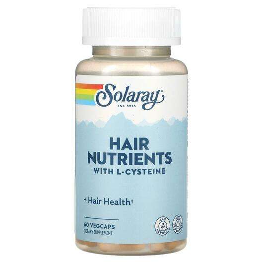 Основне фото товара Solaray, Hair Nutrients, Шкіра нігті волосся, 60 капсул