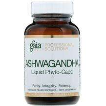Gaia Herbs, Ashwagandha 60 Liquid-Filled, Ашваганда, 60 капсул