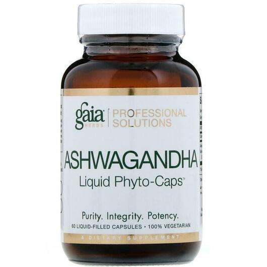 Основне фото товара Gaia Herbs, Ashwagandha 60 Liquid-Filled, Ашваганда, 60 капсул