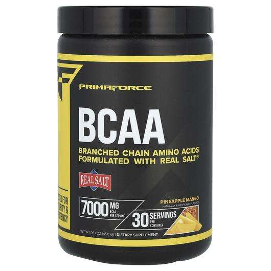 Основное фото товара Primaforce, Аминокислоты БЦАА, BCAA Pineapple Mango, 450 г