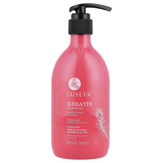 Основное фото товара Шампунь, Keratin Shampoo For Damaged & Dry Hair, 500 мл