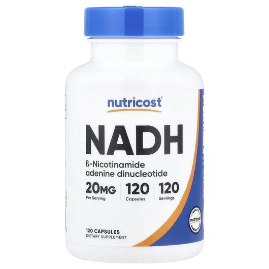 Основное фото товара Nutricost, НАДН кофермент, NADH 20 mg, 120 капсул