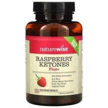 Naturewise, Малина, Raspberry Ketones Plus+, 120 капсул