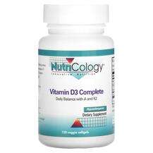 Nutricology, Витамин D, Vitamin D3 Complete, 120 капсул