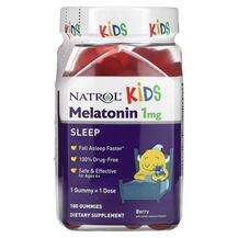 Natrol, Мелатонин, Melatonin Ages 4+ Berry 1 mg, 180 таблеток