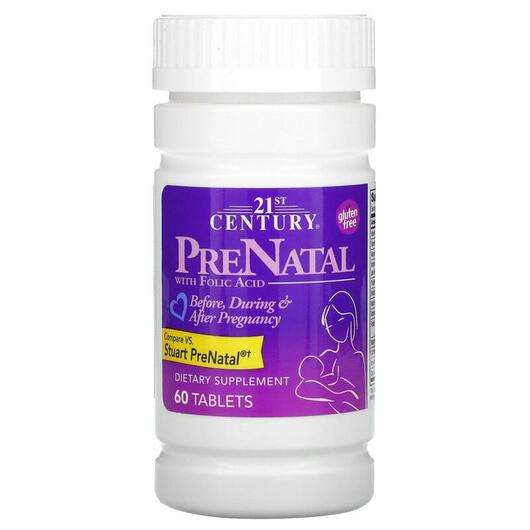 Основне фото товара 21st Century, PreNatal, Мультивітаміни для вагітних, 60 таблеток