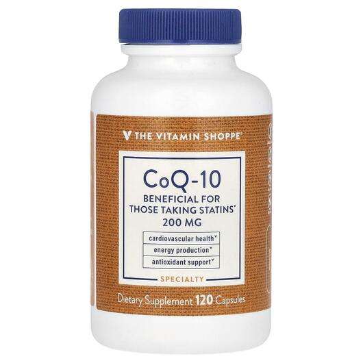 Основное фото товара The Vitamin Shoppe, Коэнзим Q10, CoQ-10 200 mg, 120 капсул