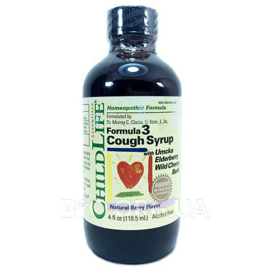 Formula 3 Cough Syrup, Сироп від кашлю з ягідним смаком, 118.5 мл