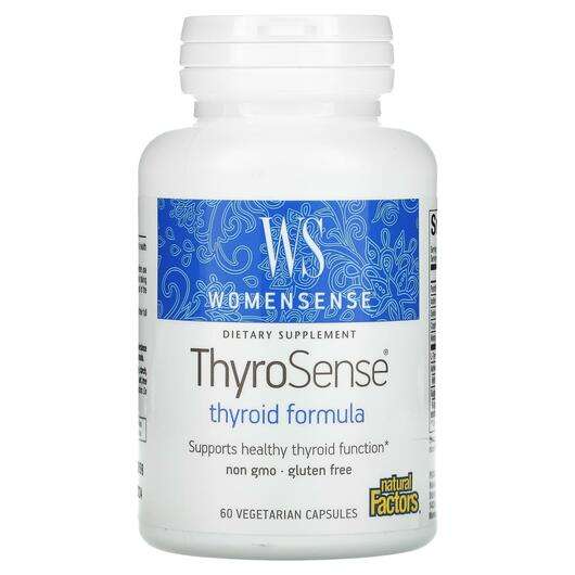 Основне фото товара Natural Factors, ThyroSense, Підтримка щитовидної залози, 60 к...