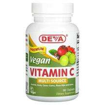 Deva, Vegan Vitamin C Multi Source, Веганський Вітамін C, 90 т...