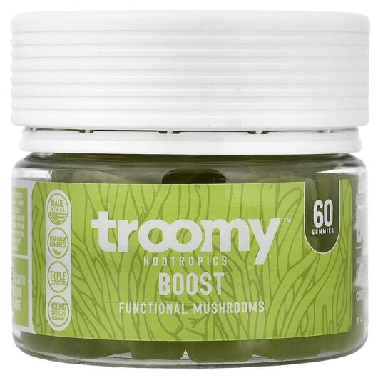 Основное фото товара Грибы, Boost Functional Mushrooms Gummies Lemon Lime, 60 таблеток