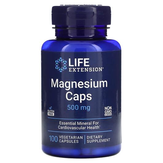 Основне фото товара Life Extension, Magnesium Caps 500 mg, Магній, 100 капсул