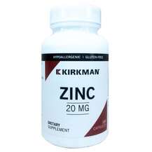 Kirkman, Zinc 20 mg 100, Цинк 20 мг, 100 капсул