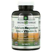 Amazing Nutrition, Магний, Calcium Magnesium Zinc + Vitamin D3...