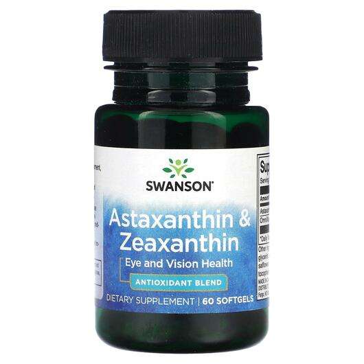 Астаксантин Astaxanthin And Zeaxanthin Swanson 60 капсул 