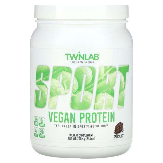 Основне фото товара Twinlab, Sport Vegan Protein Chocolate, Протеїн Веганский, 700...