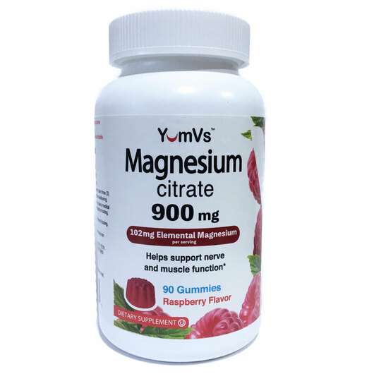 Основное фото товара YumV's, Цитрат Магния, Magnesium Citrate 900 mg, 90 конфет